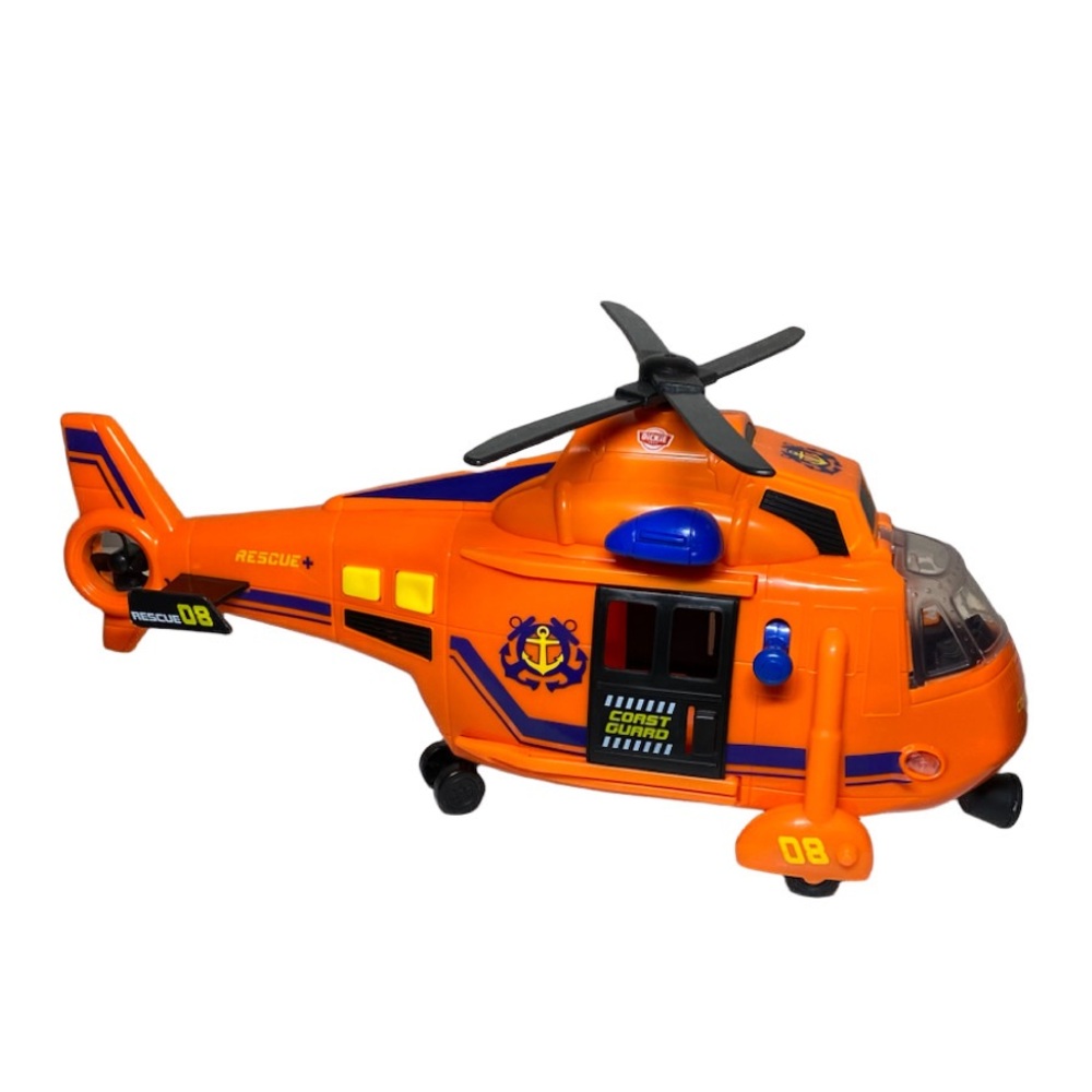 Dickie Toys Coast Guard Rescue Helicopter Lights & Sound w/ Moving Blades *VIDEO